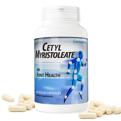 CoreCeutimin Cetyl Myristoleate - Omega 5 Fatty Acid - Ultra Support for Relief from Joint Discomfort and Stiffness - Also Includes Glucosamine, MSM & Hyaluronic Acid - 80 Capsules CoreCeutiminBuy Supplements Australia