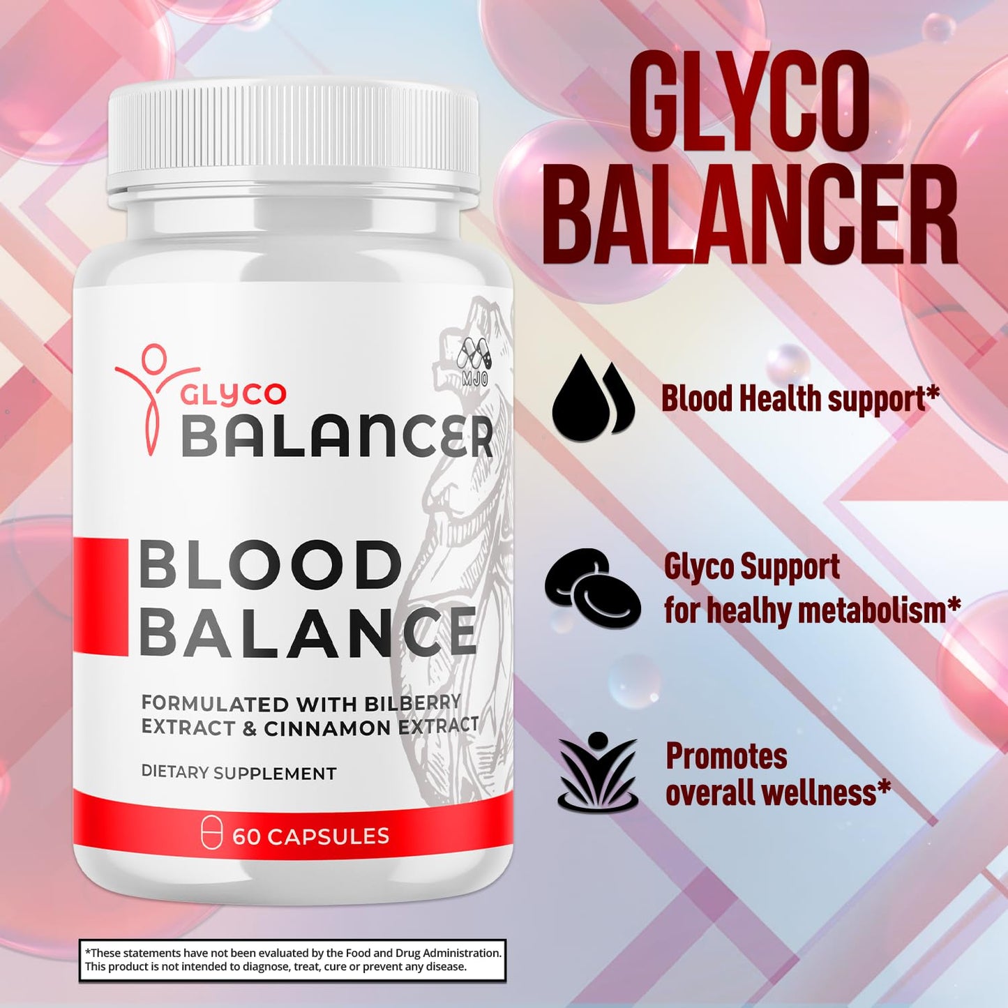 (2 Pack) Glyco Balancer Capsules, Official GlycoBalancer Health Support Pills with All Natural Ingredients, Glyco Balancer Advanced Health Support with Premium Vitamins for Women & Men (120 Capsules) MJOBuy Supplements Australia