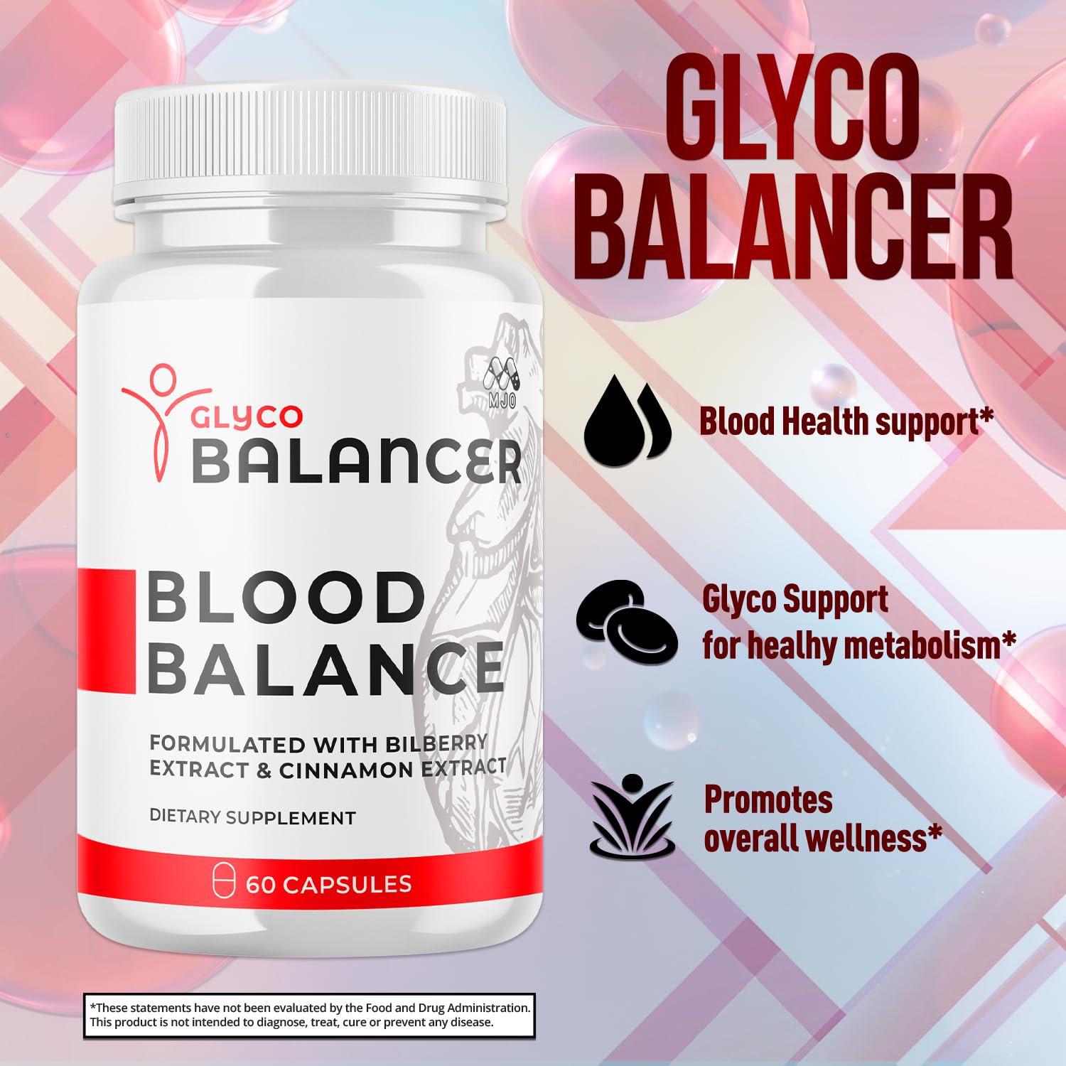 (2 Pack) Glyco Balancer Capsules, Official GlycoBalancer Health Support Pills with All Natural Ingredients, Glyco Balancer Advanced Health Support with Premium Vitamins for Women & Men (120 Capsules) MJOBuy Supplements Australia
