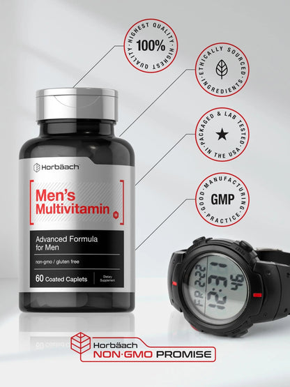 Horbäach Mens Multivitamin | 60 Caplets | Advanced Formula | with Vitamin C, D, Magnesium, Minerals & More | HorbäachBuy Supplements Australia
