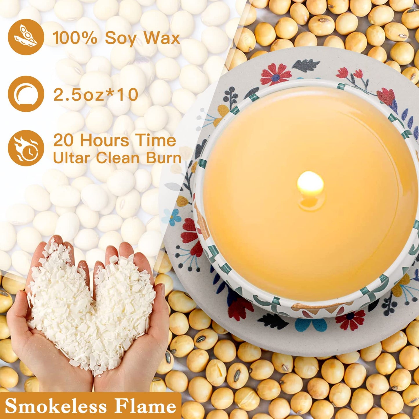 10 Pack Scented Candles Gifts, Aromatherapy Candles for Home Scented with 2 Coasters Yinuo CandleBuy Supplements Australia
