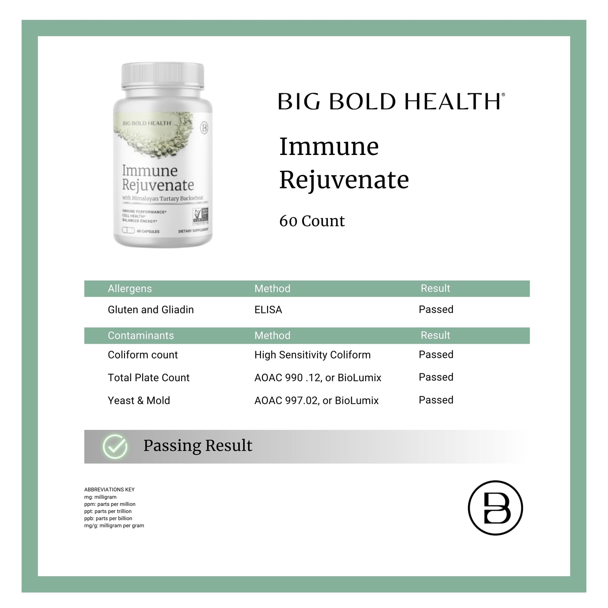 BIG BOLD HEALTH HTB Immune Rejuvenate - Polyphenols Supplement for Immune Support with Himalayan Tartary Buckwheat - Gluten Free, Dairy Free, Non-GMO Formula - 60 Vegetarian Capsules BIG BOLD HEALTHBuy Supplements Australia
