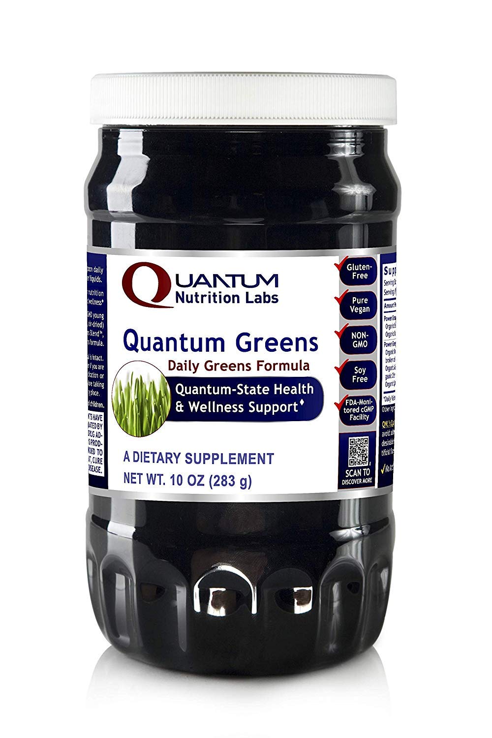 Quantum Nutrition Labs Quantum Organic Greens- Super Greens Powder, Greens Superfood Powder for Drinks, Green Juice, Nutrition Support, Supergreens for Men & Women, Spinach, Alfalfa, Chlorella - 10 oz Quantum NutritionBuy Supplements Australia