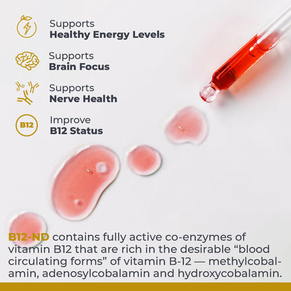 Premier Research Labs B12-ND - Vitamin B12 Liquid, B12 Vitamins, B12 Drops, B-12 Tincture with Methylcobalamin, Adenosylocobalamin, Hydroxcobalamin, 1000 mcg B12 Per Serving - 2 Fl Oz Premier Research LabsBuy Supplements Australia