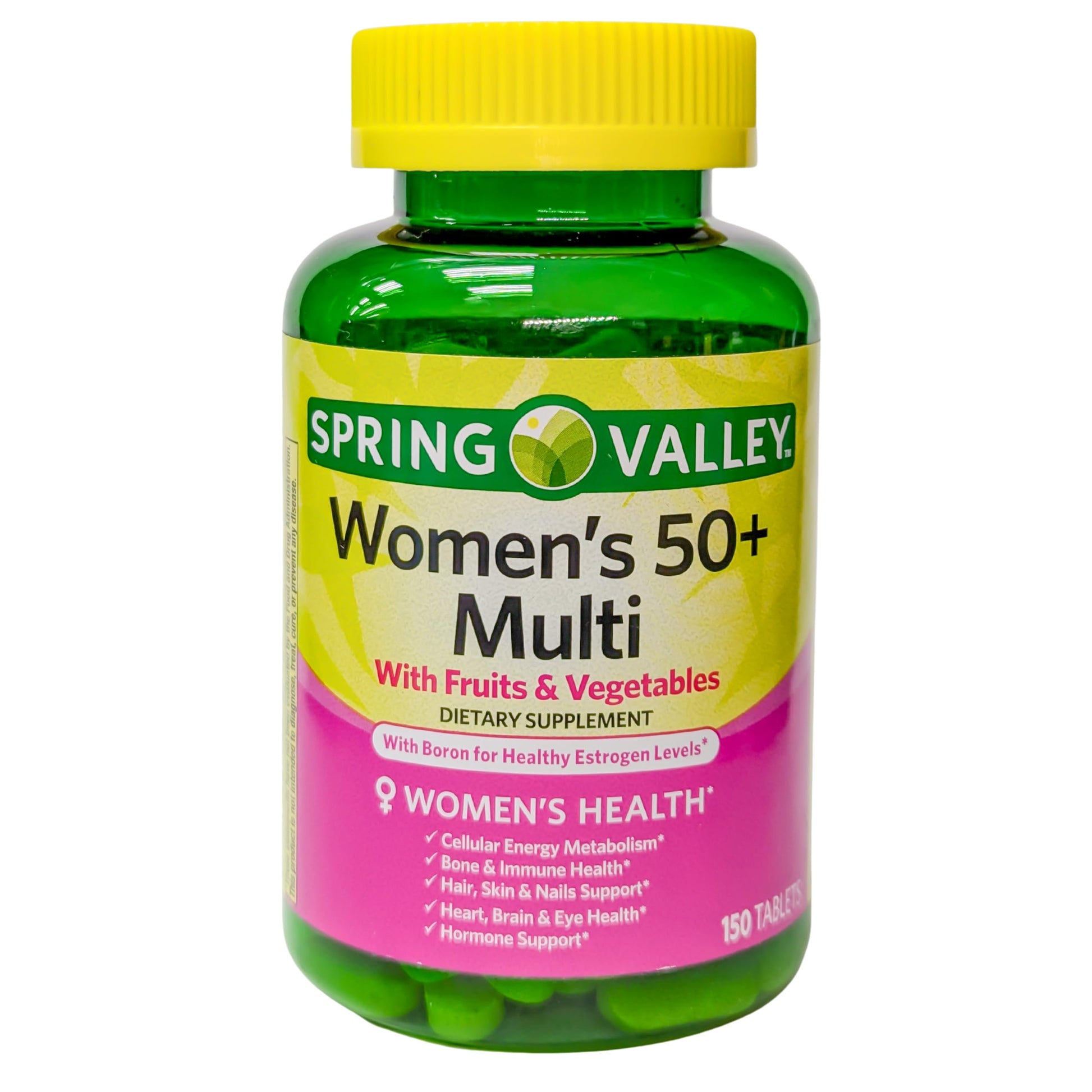 Spring Valley Women's 50+ Multi with Fruits & Vegetables Dietary Supplement 150 Tablets (One Bottle) Good Health Buena SaludBuy Supplements Australia