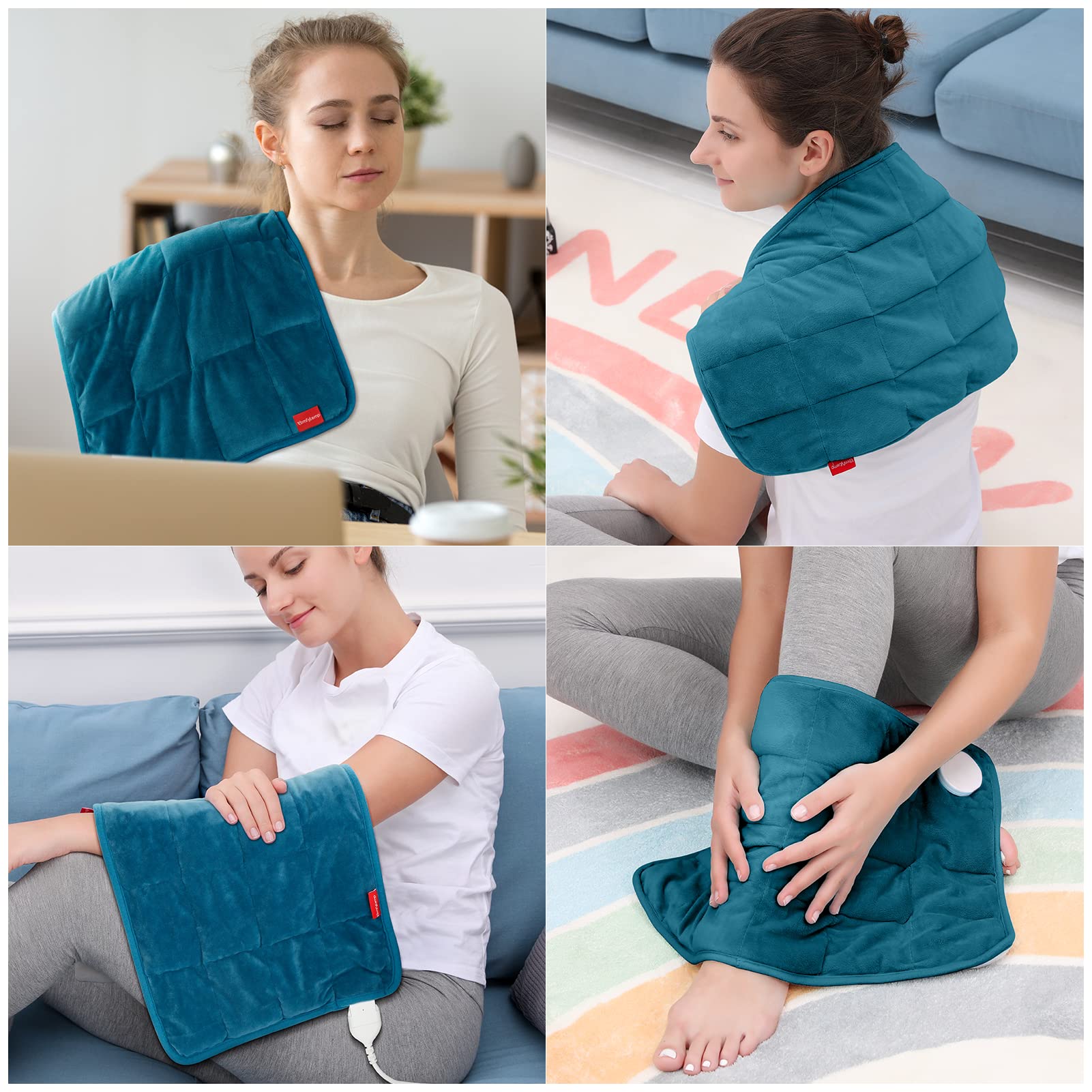 Comfytemp Full Weighted Heating Pad for Back Pain & Cramps Relief, 2.2lb Large Electric ComfytempBuy Supplements Australia