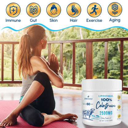 Zdoroviye Liposomal Bovine Colostrum Powder Supplement 2500 mg, Higher Absorption Than Regular Bovine Colostrum (60 Servings) ZdoroviyeBuy Supplements Australia