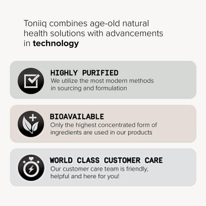Toniiq 200 Billion CFU Probiotic Supplement 30 Verified Third-Party Tested Strains - Fully Shelf-Stable Probiotics Formula