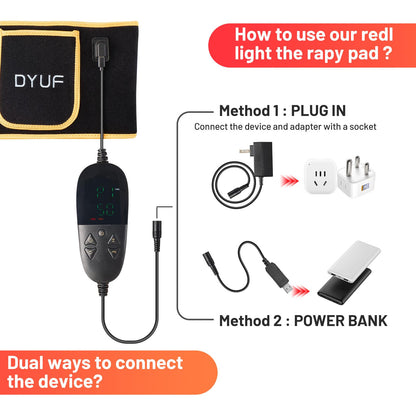 Red Light Therapy Belt DYUF Infrared Light Therapy : Muscle Recovery, Pain Relief, and Healing Device DYUFBuy Supplements Australia