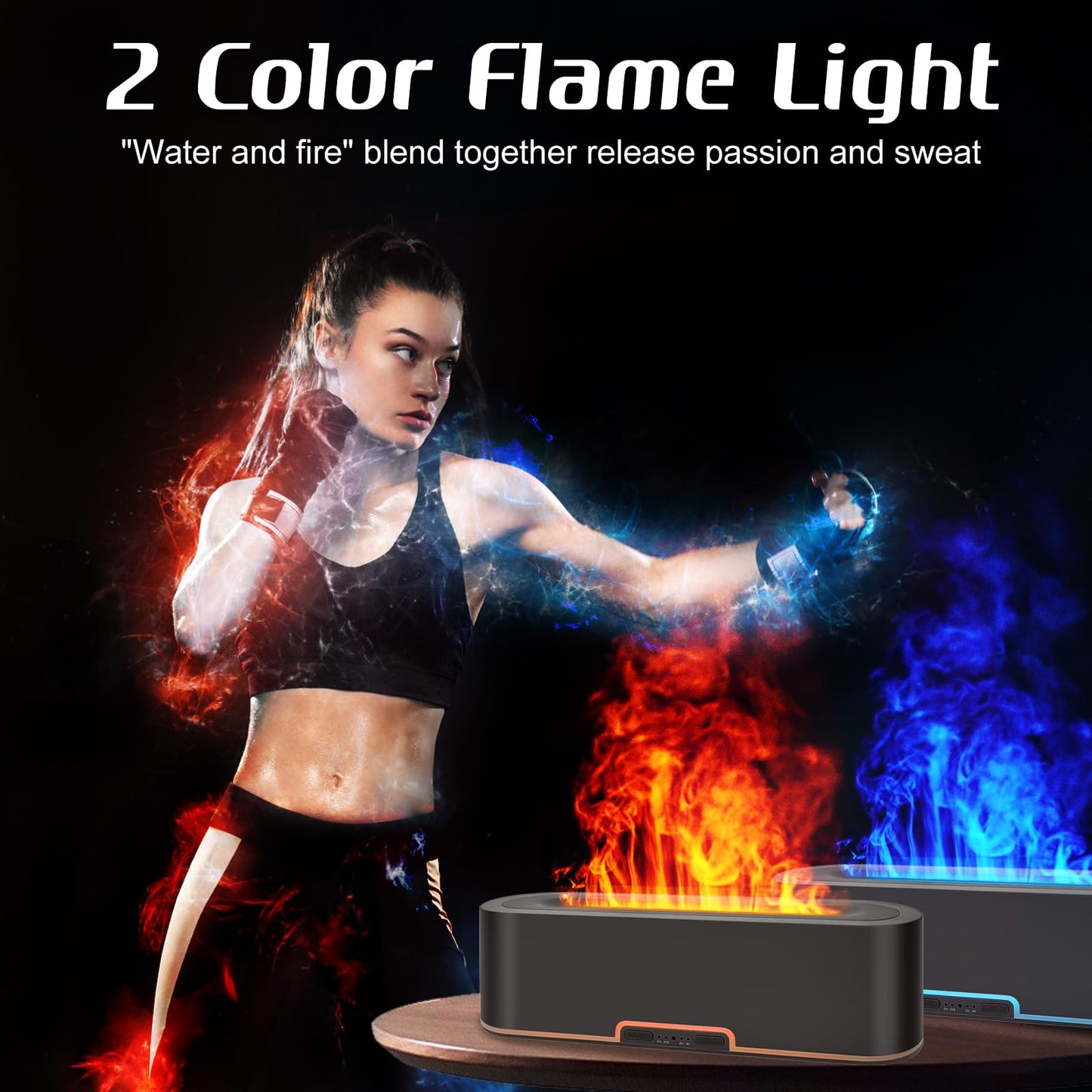 Jpord Flame Fire Essential Oil Diffuser,200ml Aromatherapy Diffuser,Fire Cool Mist Scent Diffuser JpordBuy Supplements Australia