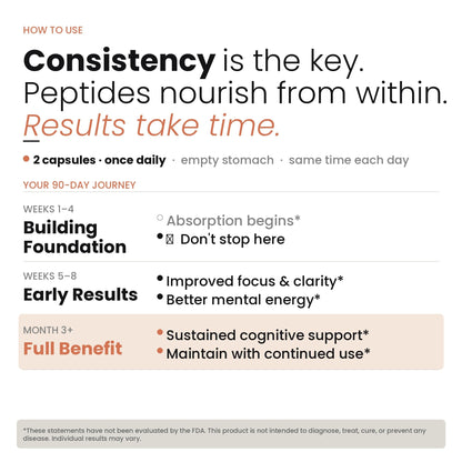 Nootropic Brain Supplement – Grass-Fed Bovine Brain Peptides for Focus, Memory & Mental Clarity – Ancestral Cognitive Support – Argentine Pasture-Raised, Non-GMO – 60 Capsules VILLAR BIOTECHBuy Supplements Australia