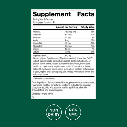 Standard Process Senaplex - Nervous System Support with Niacin, Vitamin B12 & B6 - Supports Brain Health & Cellular Health - Offers Antioxidant Activity - Non-Dairy - 90 Capsules (45 Servings) Standard Process Inc.Buy Supplements Australia