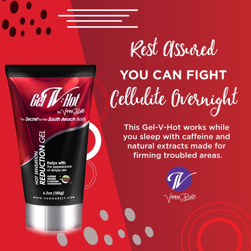 Vanna Belt Gel-V Hot Cream for Cellulite, 6.3 oz - Effective Nighttime Belly Fat Burning V VANNA BELTBuy Supplements Australia