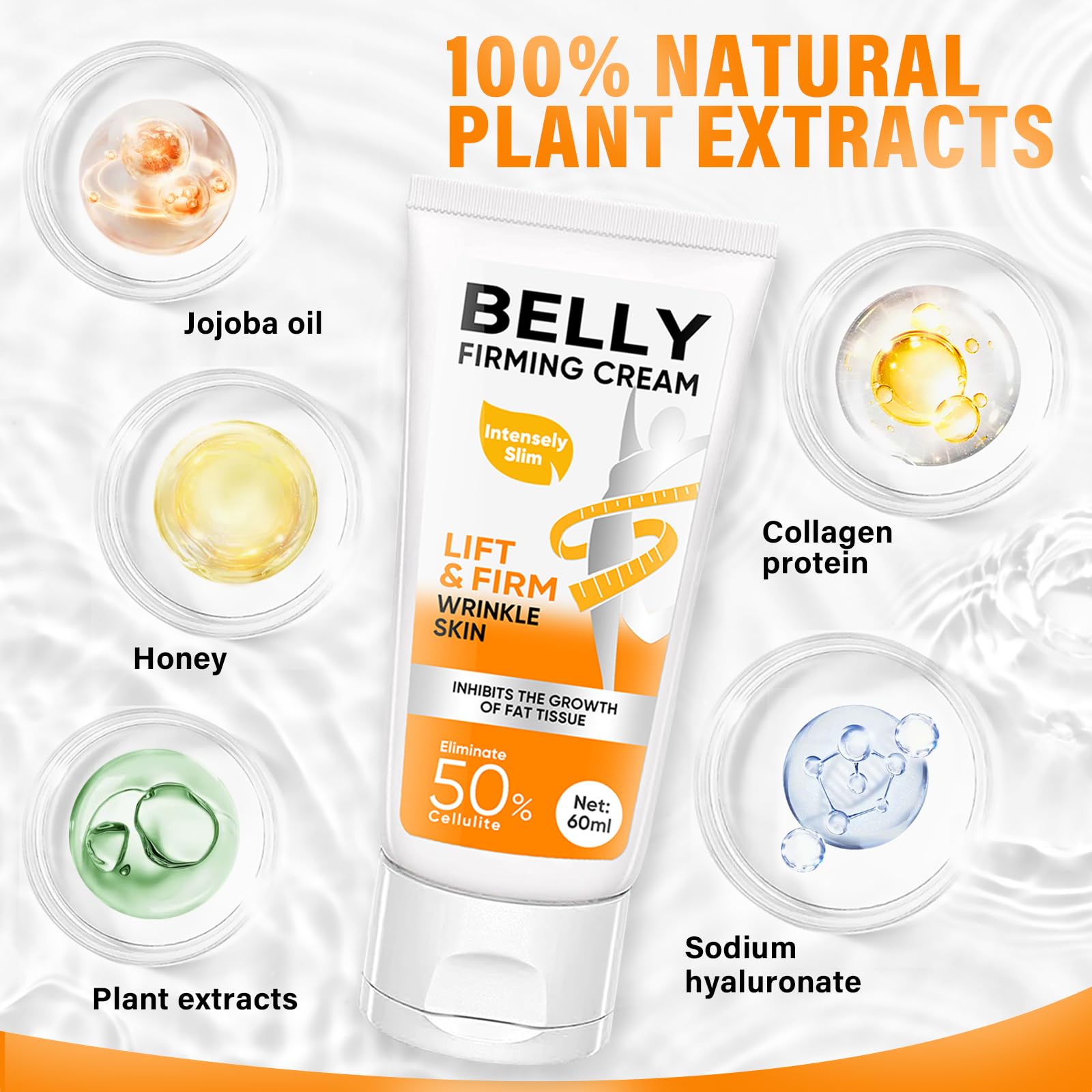 B Flat Belly Firming Cream, Skin Tightening & Cellulite Cream, Moisturizing Firming Lotion Weeping Willow Oil CoBuy Supplements Australia