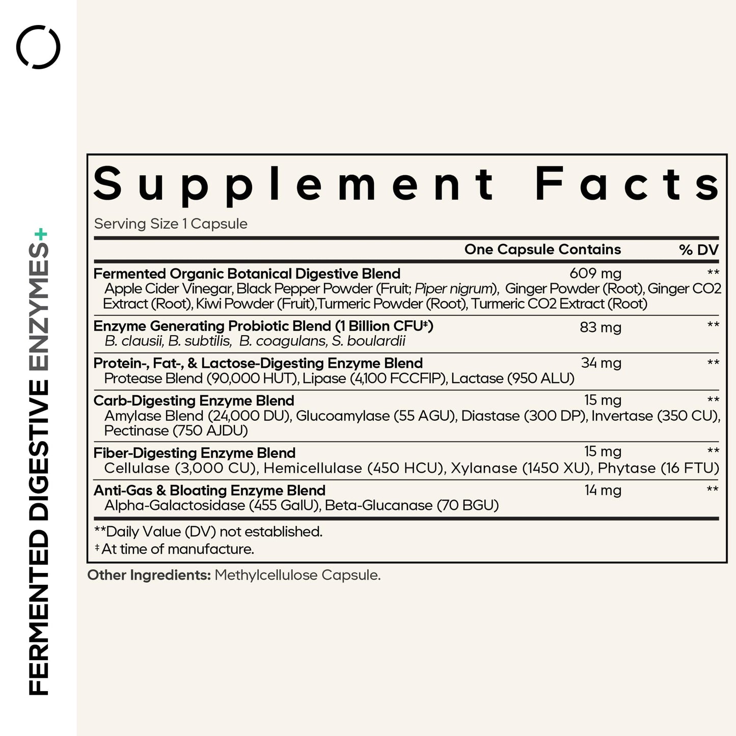 Codeage Fermented Digestive Enzymes Supplement 3-Month Supply - 14 Digestive Enzymes, Probiotics, Prebiotics, Fermented Botanicals