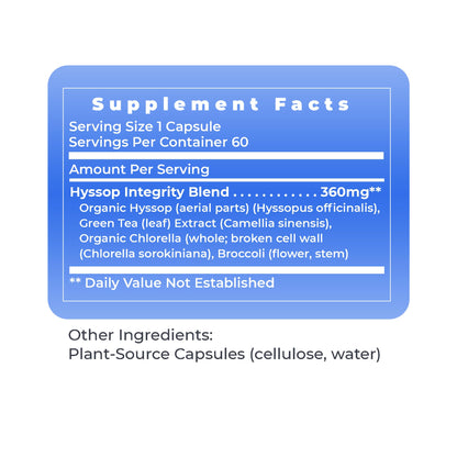 Premier Research Labs Hyssinol - Hyssop Herb, Hyssop Capsules, Wellness Pills with Organic Hyssop Dry Herb, Dietary Supplement with Green Tea, Antioxidant Support - 60 Vegetarian Capsules Premier Research LabsBuy Supplements Australia