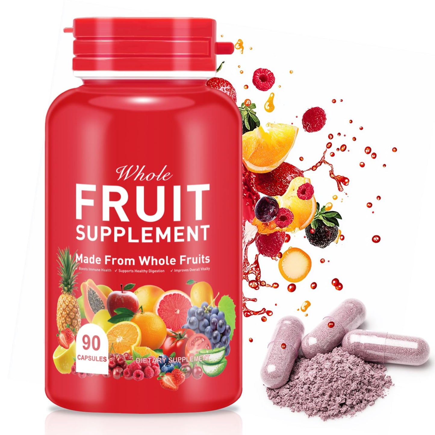 Ruduwu Fruit Capsules - 100% Whole Natural Fruits Supplements - Vitamins Supplement Dietary Nutritional Balance,Whole Food Supplement Ingredients Blended Vitamin & Mineral RuduwuBuy Supplements Australia