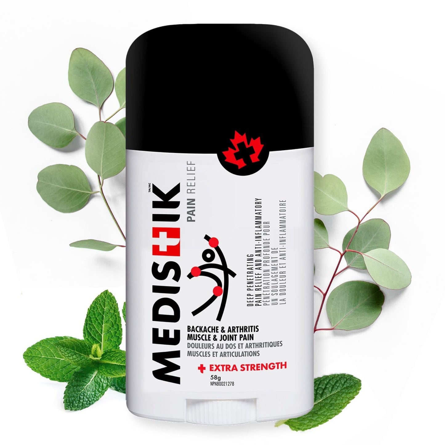 Medistik Extra Strength Pain Relief Stick. Long Lasting Topical Pain Reliever for Backache, Muscle & Joint Pain, 58g (One Pack) MedistikBuy Supplements Australia