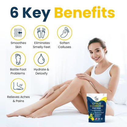 Citrus Detox Foot Soak With Epsom Salts - for Foot Callus, Immune Boost, Damaged Toenail FOOT CUREBuy Supplements Australia
