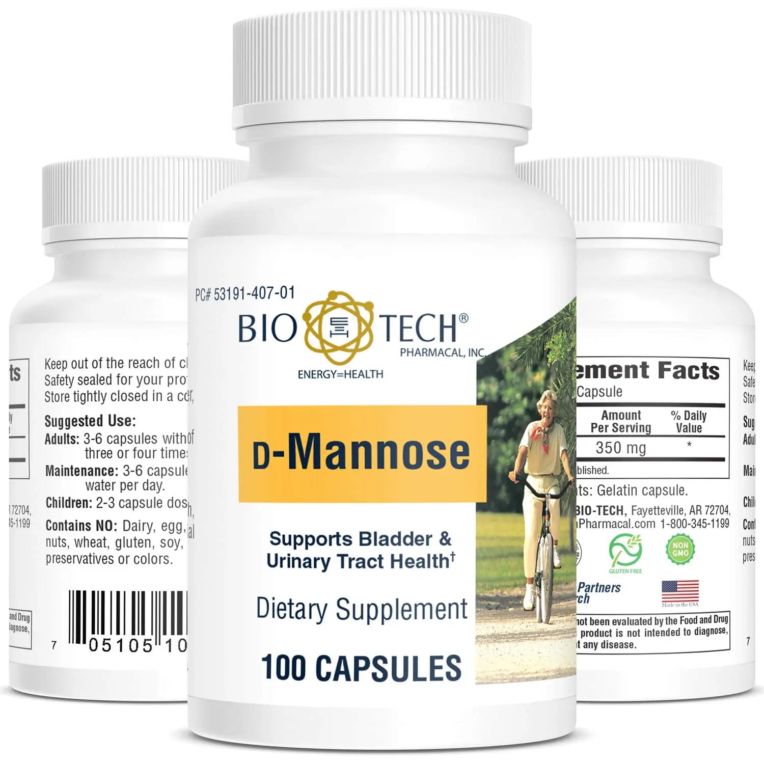 Bio-Tech Pharmacal D-Mannose, Supports Bladder and Urinary Tract Health (100 Count) Bio-Tech PharmacalBuy Supplements Australia