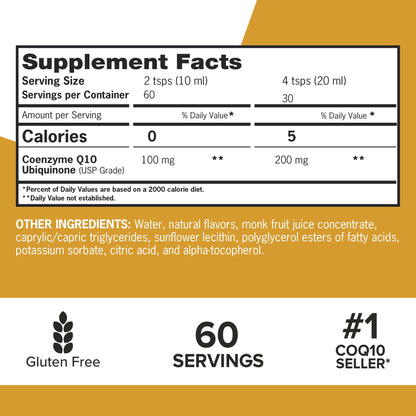 Qunol Liquid CoQ10 100mg, Superior Absorption Natural Supplement Form of Coenzyme QunolBuy Supplements Australia