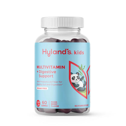 Hyland's Kids Multivitamin + Digestive Support Children's Supplement, Sugar Free Mixed Berry Flavored Gummies with Probiotics & Fiber, 60ct Bottle Hyland'sBuy Supplements Australia