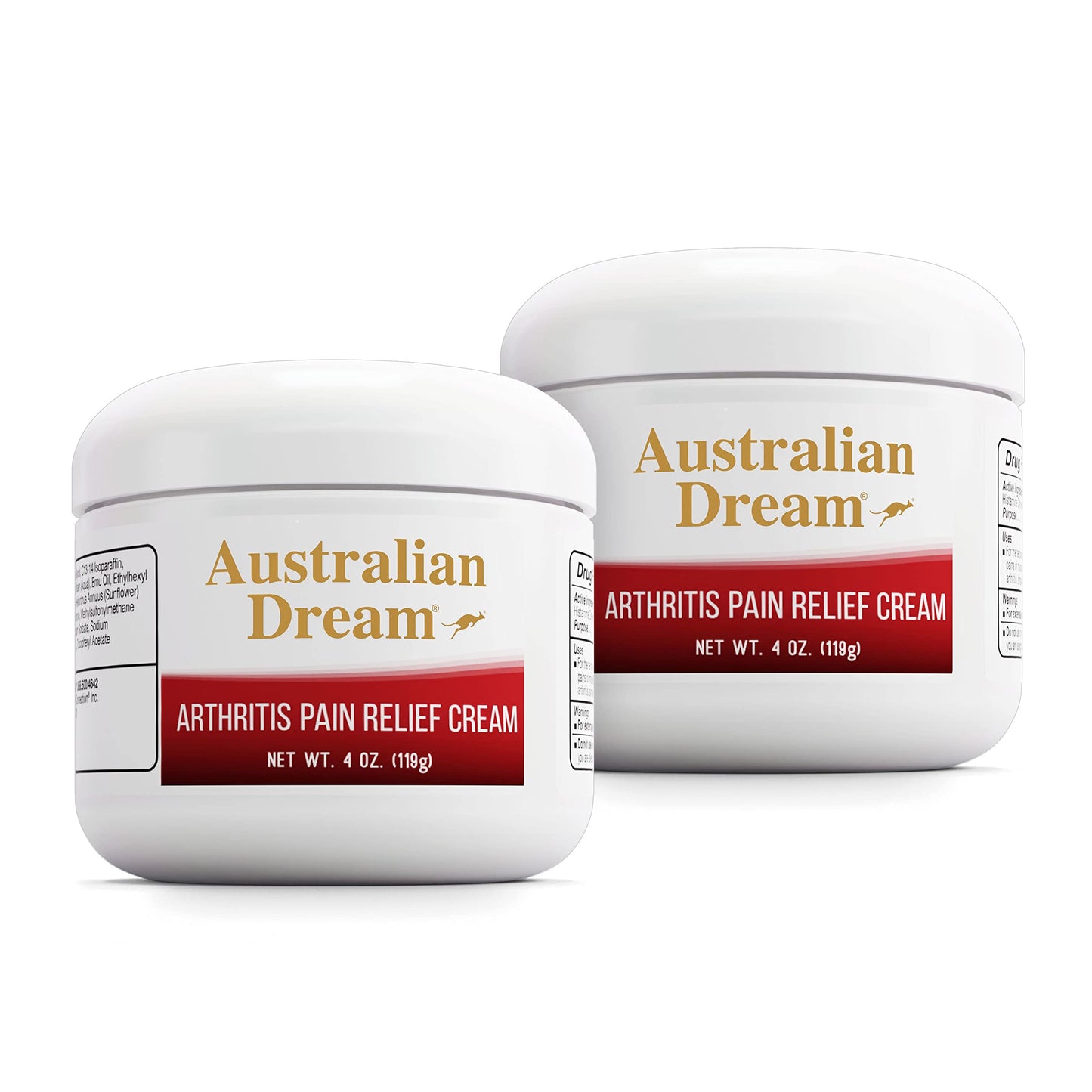 Australian Dream Arthritis Pain Relief Cream - Soothing & Non-Greasy - Powerful Topical Arthritis Pain Relief - Good for Muscle Aches or Joints - 4 oz Jars (2 Pack) Australian DreamBuy Supplements Australia