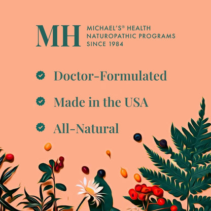 Michael's Health Naturopathic Programs Teen Girls Multivitamin - 60 Vegetarian Tablets - with B Complex Vitamins & Female Herbal Blend MICHAEL'S
