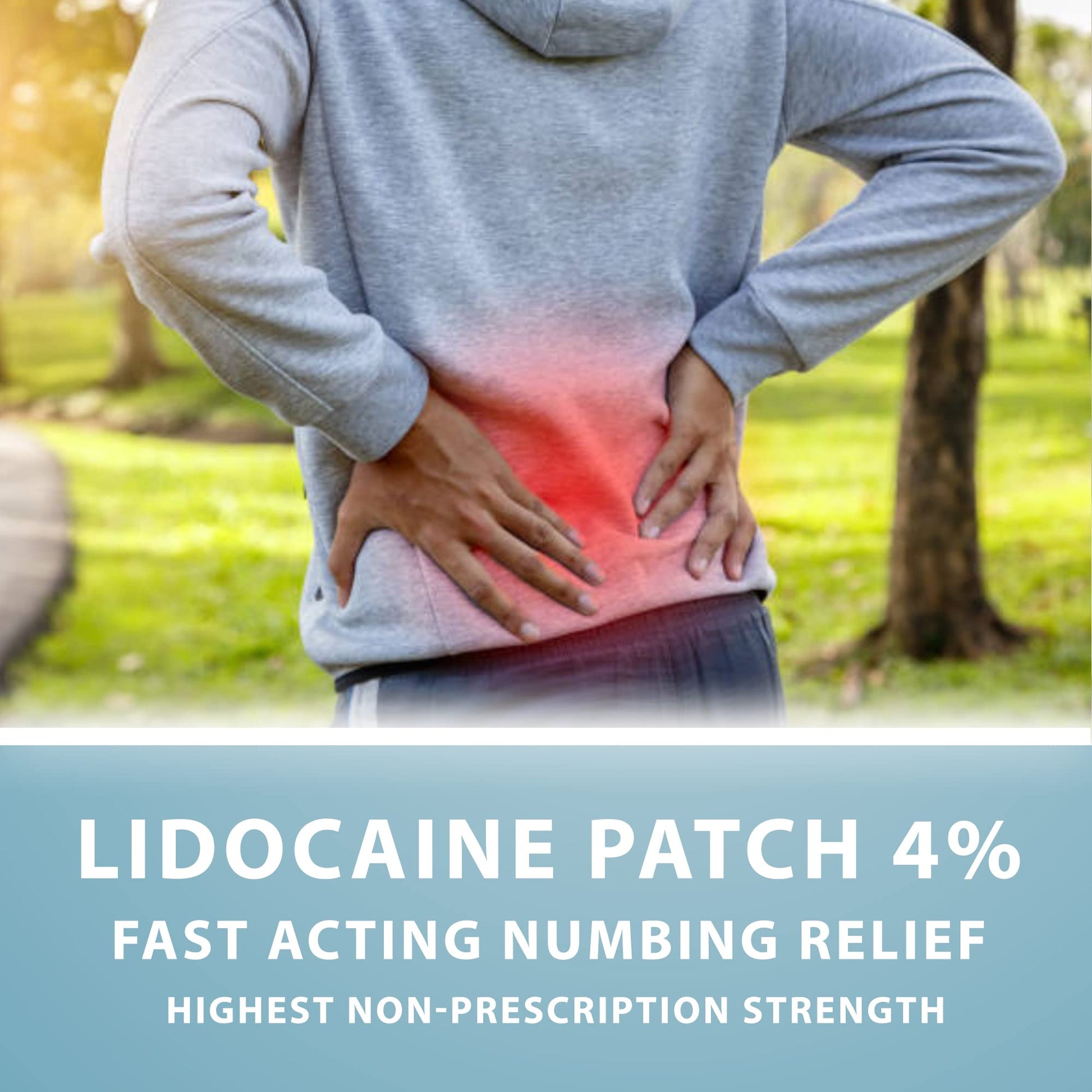 Curist Super Stick Lidocaine Patches Topical Pain Relief - Long Lasting Adhesive for Back Relief, Neck Relief, Sore Muscle Relief (20 Patches -1 Pack - 3x5 Lidocaine 4% Patches) CuristBuy Supplements Australia