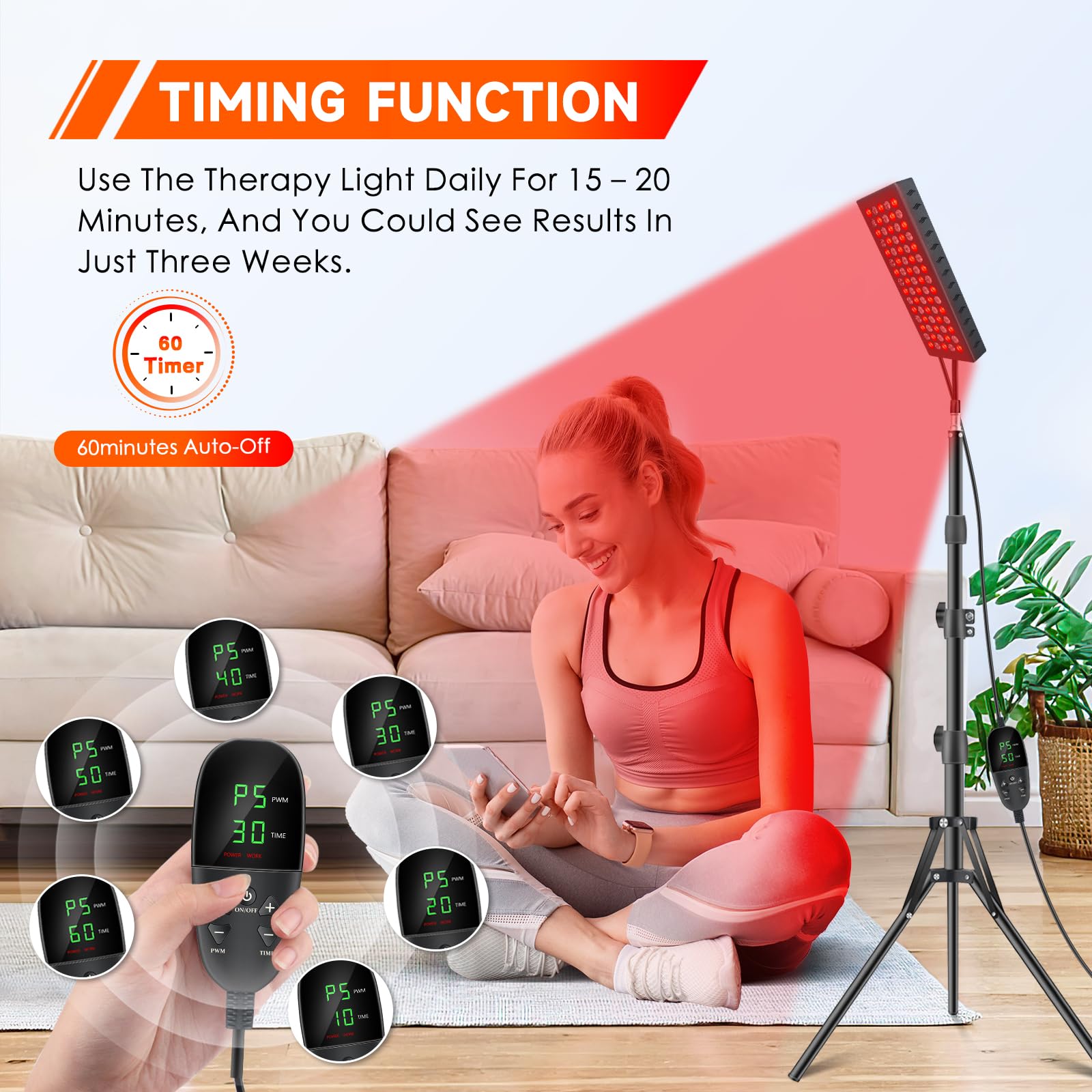 Infrared Red Light Therapy Lamp: Heating Pad Pain Relief for Body 75 LEDs Red Light AstarexinBuy Supplements Australia