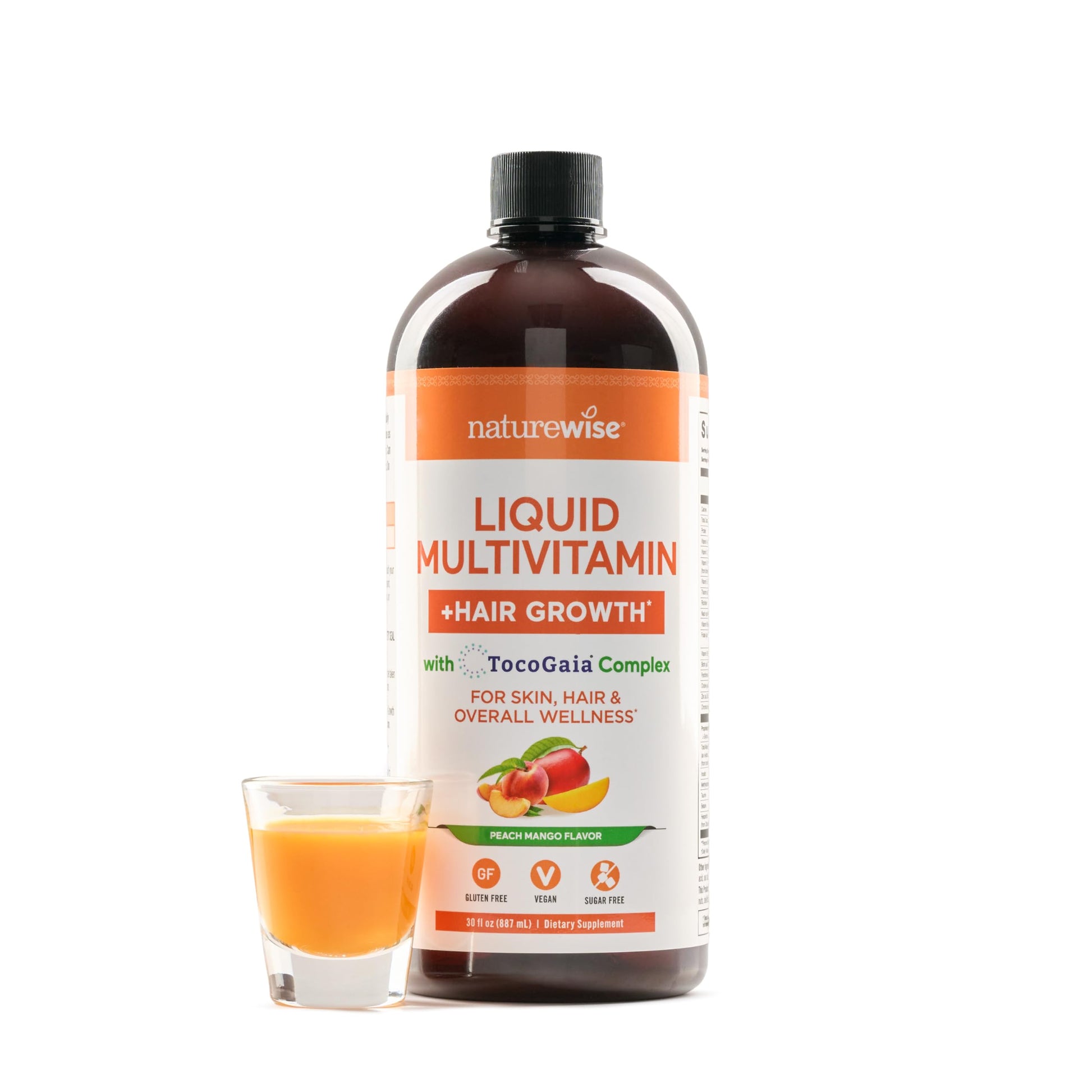 NatureWise Liquid Multivitamin Hair Growth for Women & Men + Tocogaia® for Hair Growth & Skin Elasticity Support + Biotin, Vitamin D, E, B NatureWiseBuy Supplements Australia