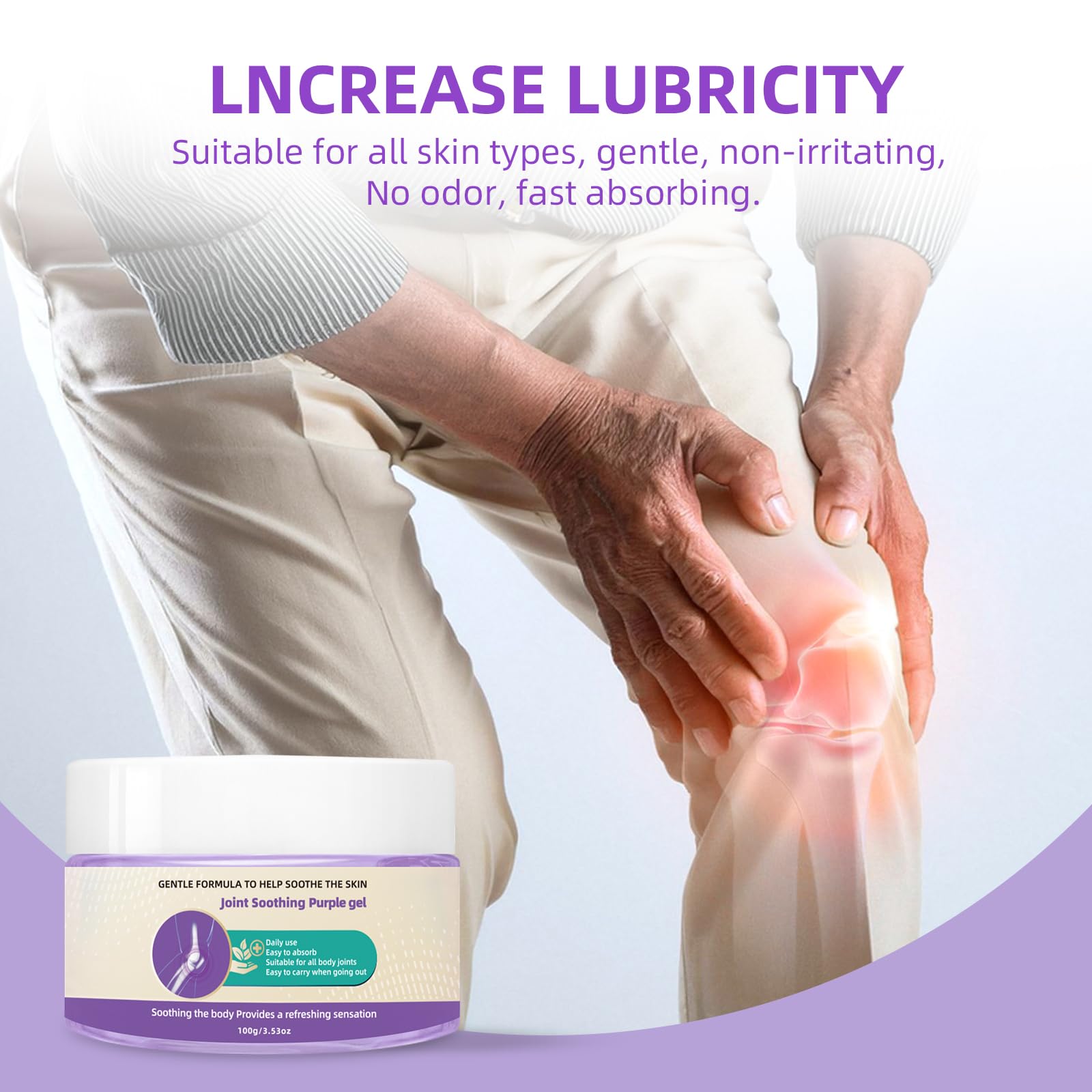 Nodfens Joint Pain Gel, Purple Relief Soothing Massage Cream for Knees, Neck, Feet, Hand Whole Body NodfensBuy Supplements Australia