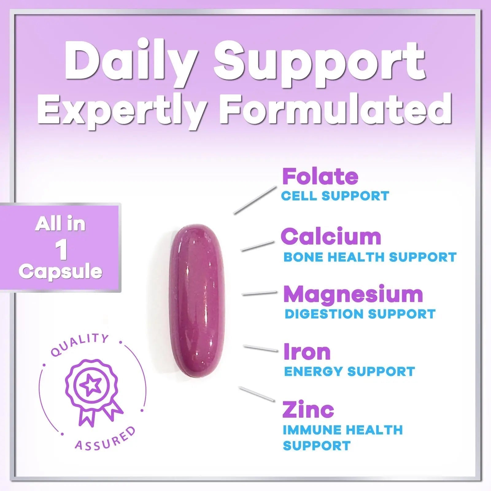 Multivitamin For Women - Complete Daily Woman's Multivitamins with Biotin, Calcium, Folic Acid, Iron, Zinc, Vitamin A, C, D, E & B Vitamins Hello Lovely!Buy Supplements Australia