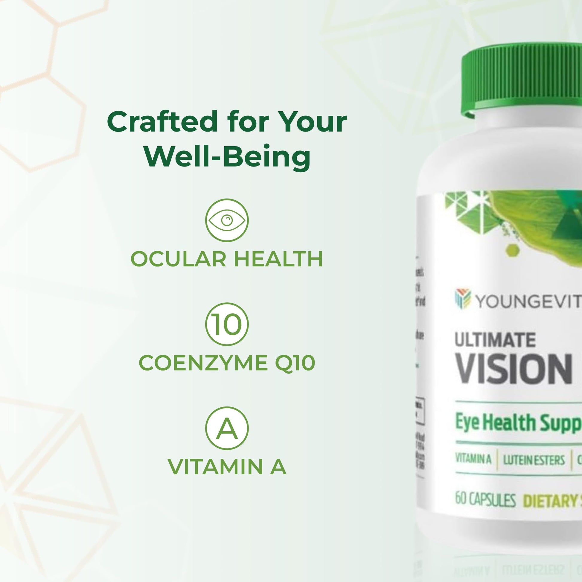 Youngevity Ultimate Vision FX™ - Eye Vitamin & Mineral Supplement Blend - Lutein, CoQ10, Vitamins A, C, E, Zinc, Chromium, Selenium for Eye Health (60 Capsules) YoungevityBuy Supplements Australia