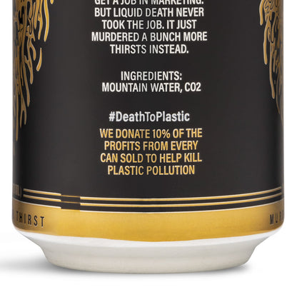 Liquid Death Sparkling Mountain Water, 16.9 oz Tallboys (12-Pack) Liquid DeathBuy Supplements Australia