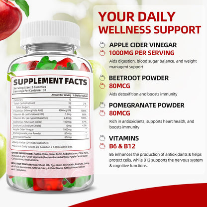 Keto ACV Gummies Advanced Weight Loss, 1000MG Apple Cider Vinegar Gummies Supple GrnLifeBuy Supplements Australia