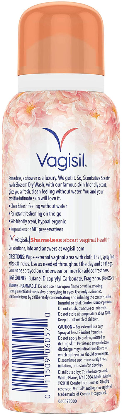 Vagisil Scentsitive Scents Feminine Dry Wash Deodorant Spray for Women, Gynecologist Tested VagisilBuy Supplements Australia