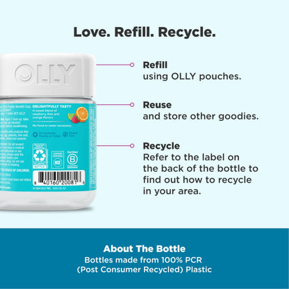 OLLY Kids Chillax Gummy, For a Calm and Relaxed Mood*, Magnesium, L-Theanine, Lemon Balm Extract, Chewable Supplement, Sherbet Flavored, 25 Day Supply - 50 Count (Packaging May Vary) OLLYBuy Supplements Australia