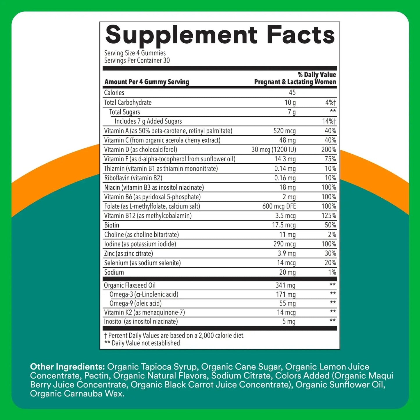 SmartyPants Organic Prenatal Vitamins for Women, Multivitamin Gummies: Biotin, Methylfolate, Omega 3 (ALA), Vitamin D3, C, Vitamin B12, B6, A, K2 & Zinc SmartyPantsBuy Supplements Australia