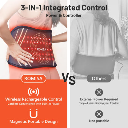 ROMISA Red Light Therapy Belt - Infrared Light Therapy Vibration Rechargeable 660nm&850nm ROMISABuy Supplements Australia