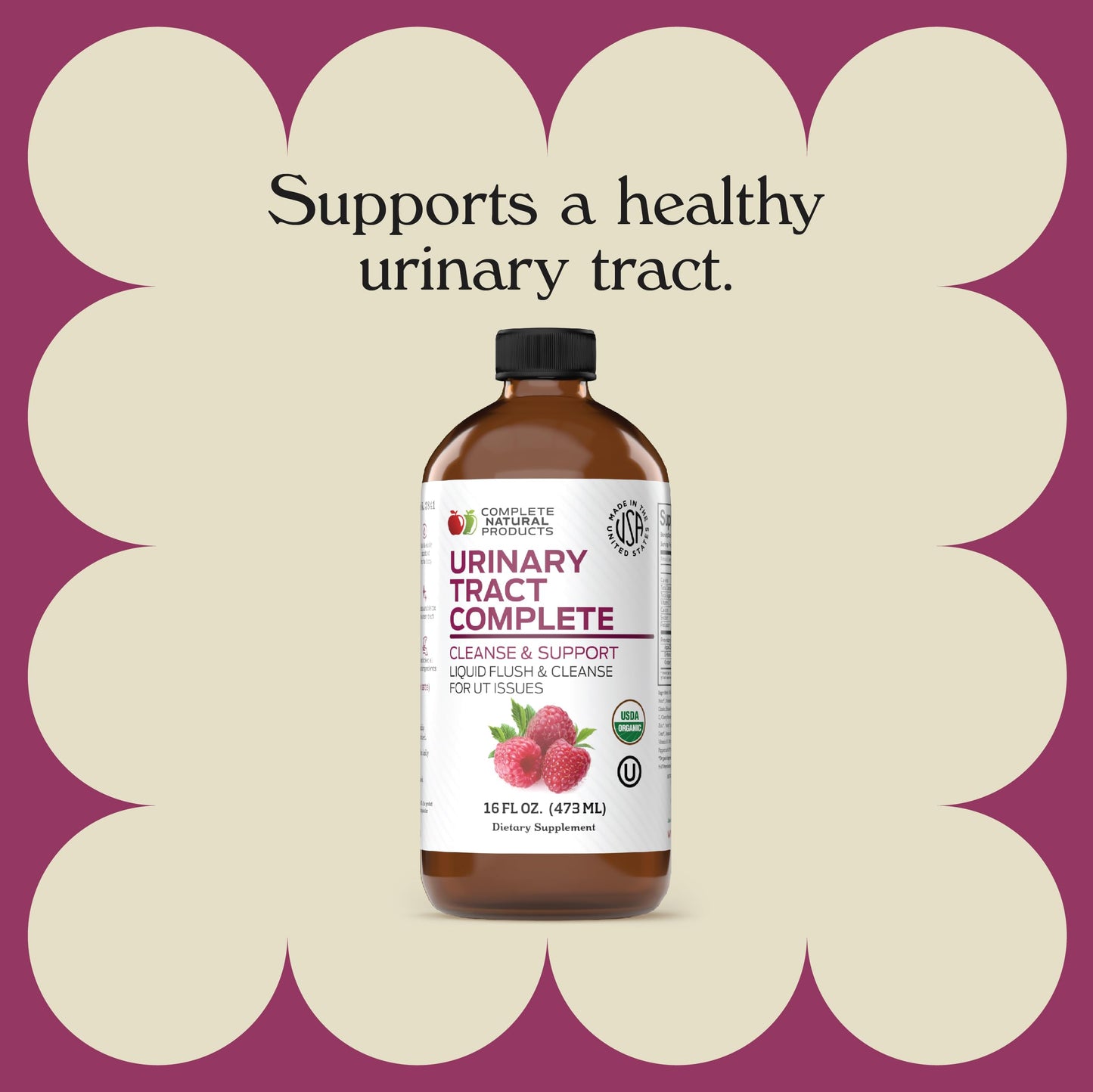 Complete Natural Urinary Tract Complete 8oz - Liquid Supplement for Urinary Tract Health with Organic Cranberry, D-Mannose, Beet Root, Fennel Seed, and Turmeric Complete Natural ProductsBuy Supplements Australia