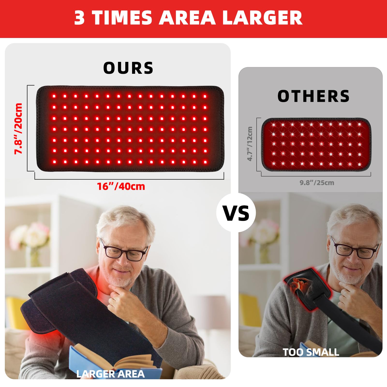 Red Light Therapy Infrared Light Therapy Heating Wrap Belt for Body Back Knee Shoulder Waist Muscle Pain AKYSUNBuy Supplements Australia