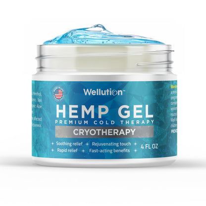 WELLUTION Cryotherapy Hemp Gel – Gentle Cooling Sensation with Menthol & Arnica – Non-Greasy, Quick-Absorbing Formula – Lightweight Gel for Comfort & Refreshing Feel – 4oz WELLUTIONBuy Supplements Australia