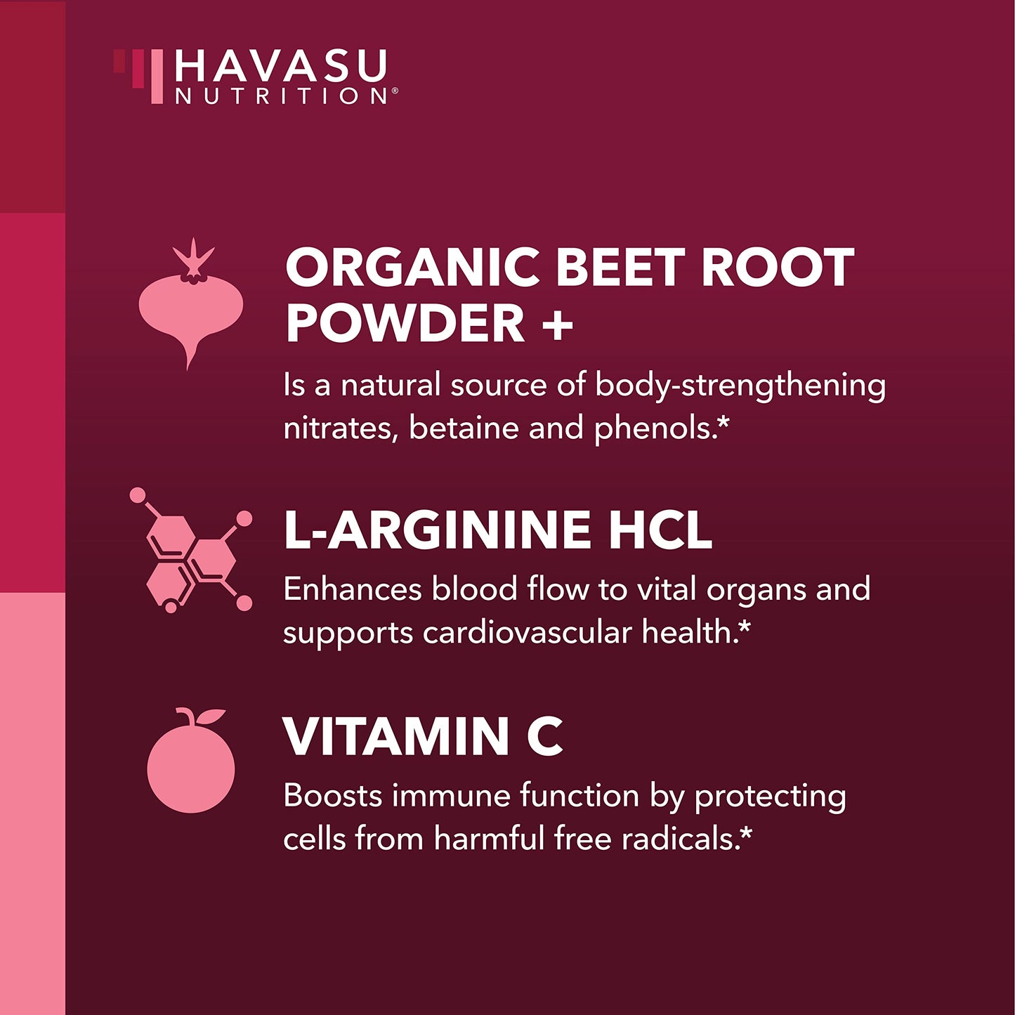 Organic Beet Root Powder with BCAA and L-Arginine for Energy and Stamina Support HAVASU NUTRITIONBuy Supplements Australia