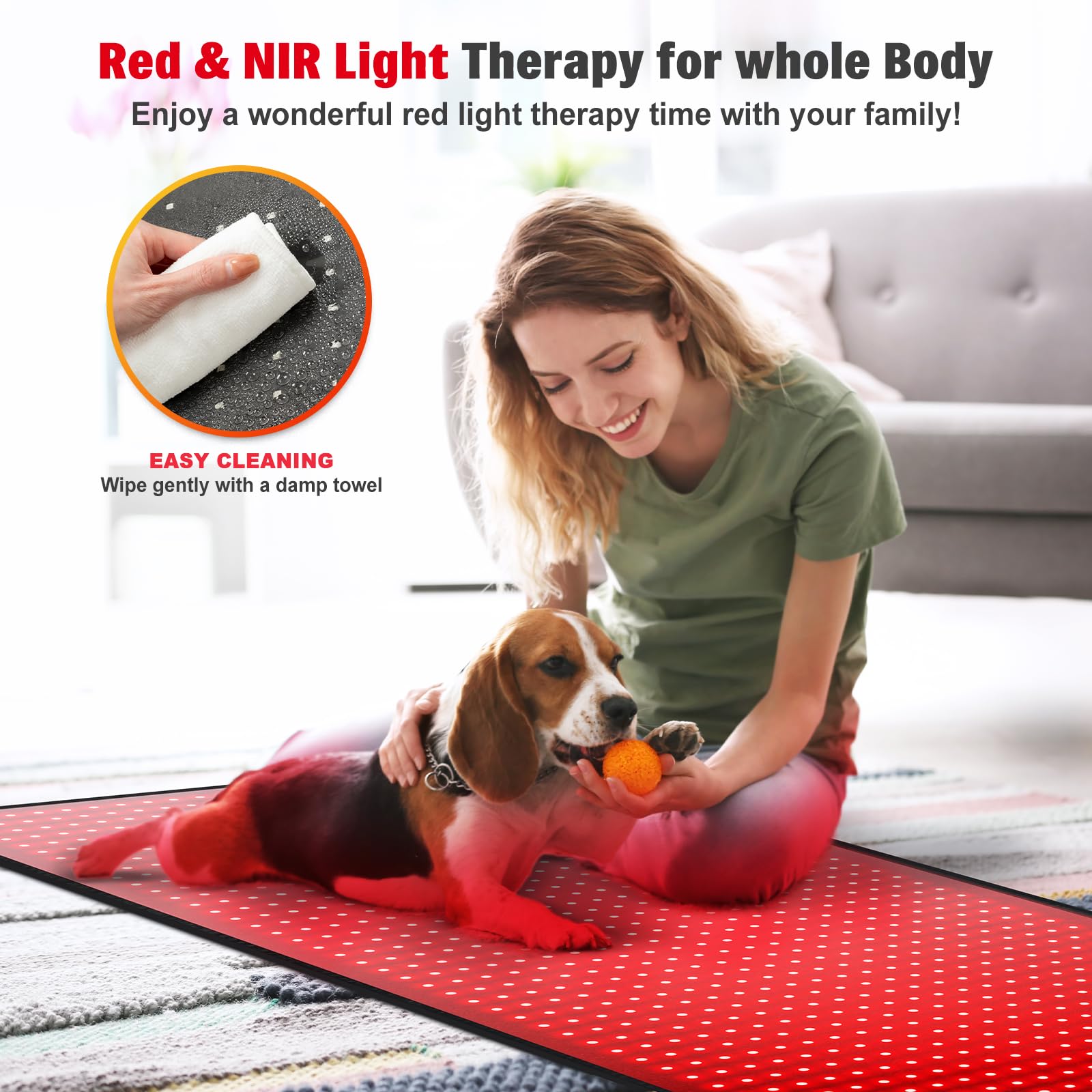 Red Light Therapy Mat for Body, 71"x 31" Red Light Therapy Blanket Red Near Infrared 660nm 850nm GMOWNWBuy Supplements Australia