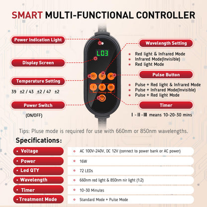 Red Light Therapy for Knee, 660nm Red Light and 850nm Near Infrared Light Therapy Device RikimxinBuy Supplements Australia