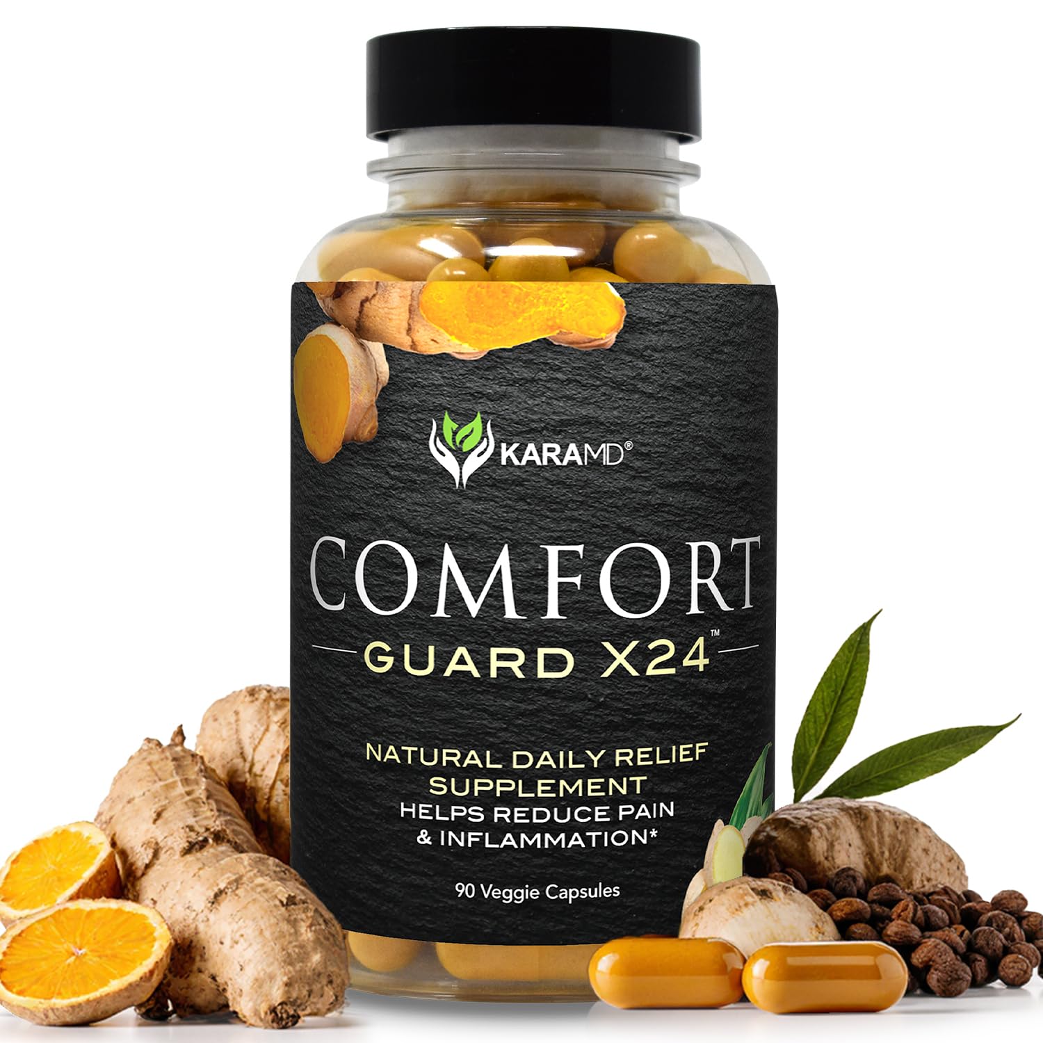 KaraMD Comfort Guard X24 | Joint & Movement Support Supplement | Turmeric Curcumin, Boswellia & Ginger | Ease Muscle Discomfort & Joint Stiffness | Non-GMO, Gluten Free & Vegan Friendly (30 Servings) KaraMDBuy Supplements Australia