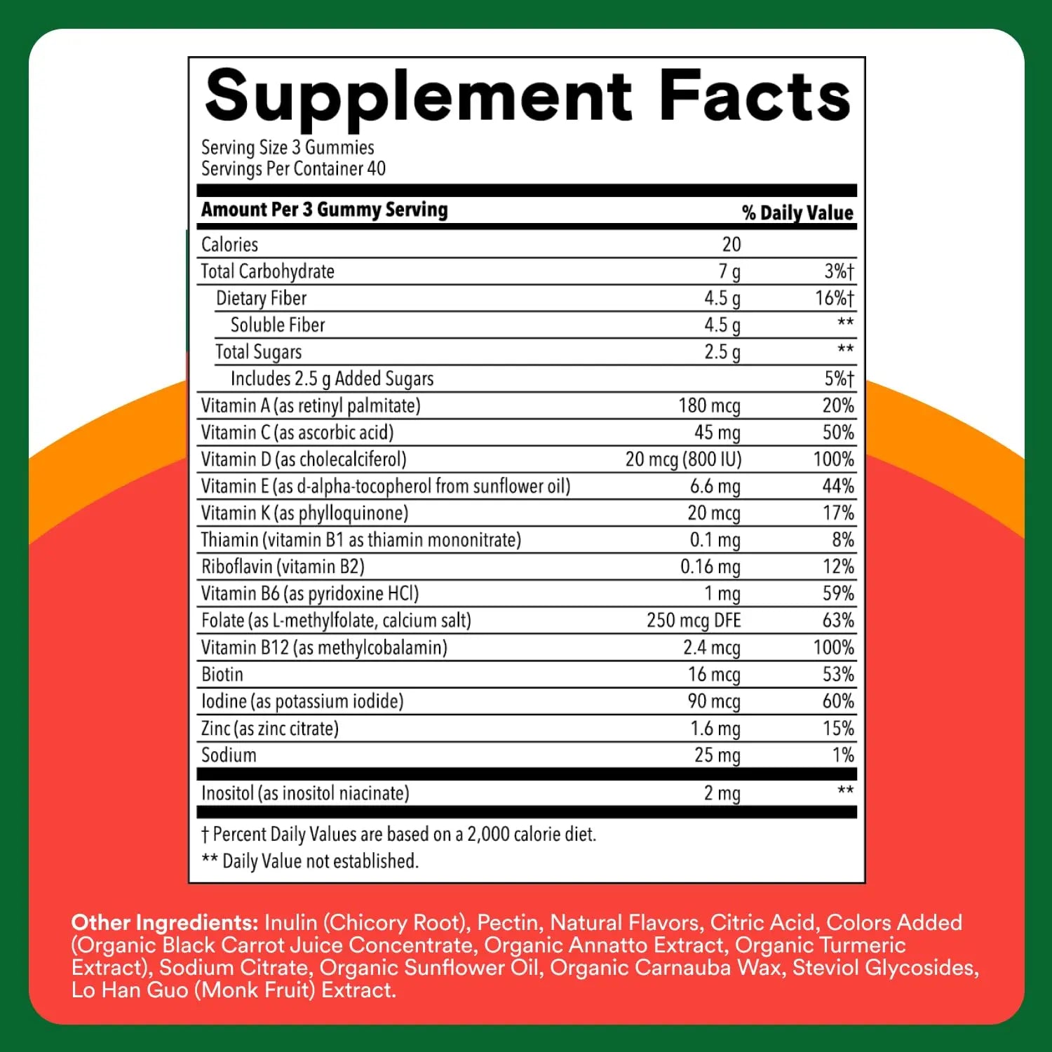 SmartyPants Kids Multivitamin & Fiber Gummies: Prebiotic Fiber to Support Kids Digestion with Vitamin D3, C, Vitamin B12, B6, A, Zinc SmartyPants
