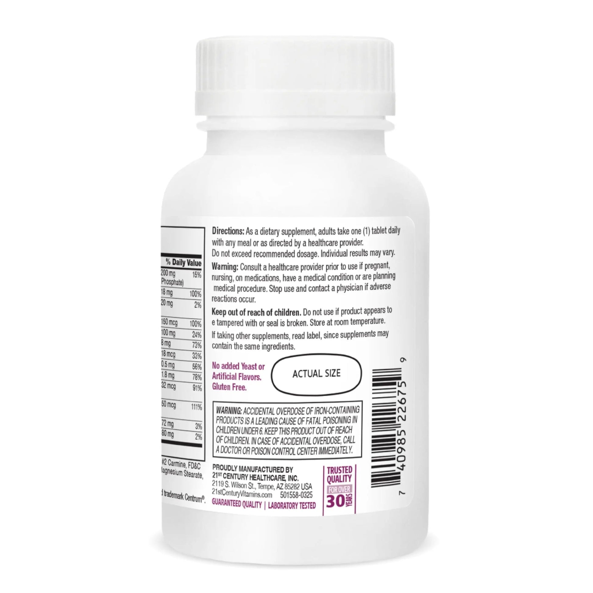 21st Century Sentry Women Multivitamin Tablets, 120 Count 21st CenturyBuy Supplements Australia