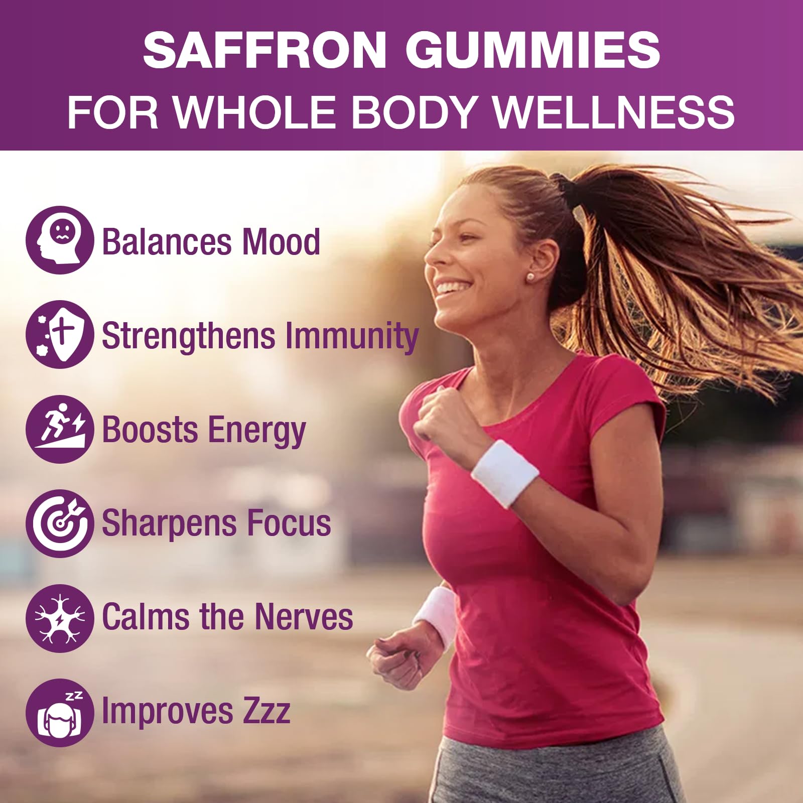VAJYKEWJY Saffron Gummies (88.5 mg) with Magnesium — Enhanced with St. John’s Wort, Rhodiola, Ashwagandha & Vitamins B6, B12, D3 for Mood & Focus Support — 120 Count VAJYKEWJYBuy Supplements Australia